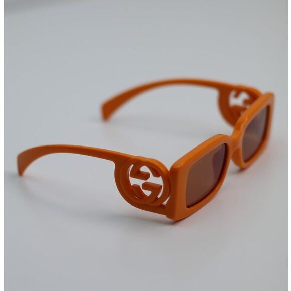 NEW Gucci Sunglasses GG1325S 008 Orange Rust Brown Unisex Authentic